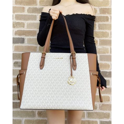 michael kors purse with signature walmart|Michael Kors signature tote strap.